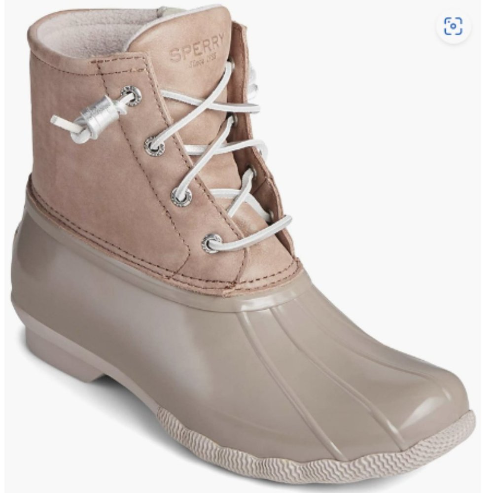 NWT! NEW IN BOX! Sperry Saltwater Starlight Leather Ruck Boot Dove Size 7.5